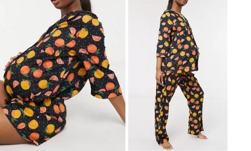 12 Top Nightwear Options You'll Want In Your Hospital Bag ASOS mix and match orange